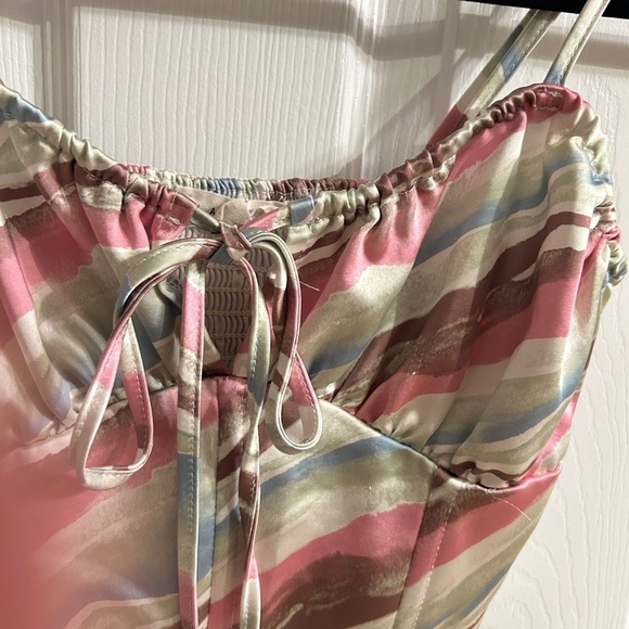 Tie Front Cami Top Sleeveless Crop Top Summer Casual Blouse - Picture 6 of 6